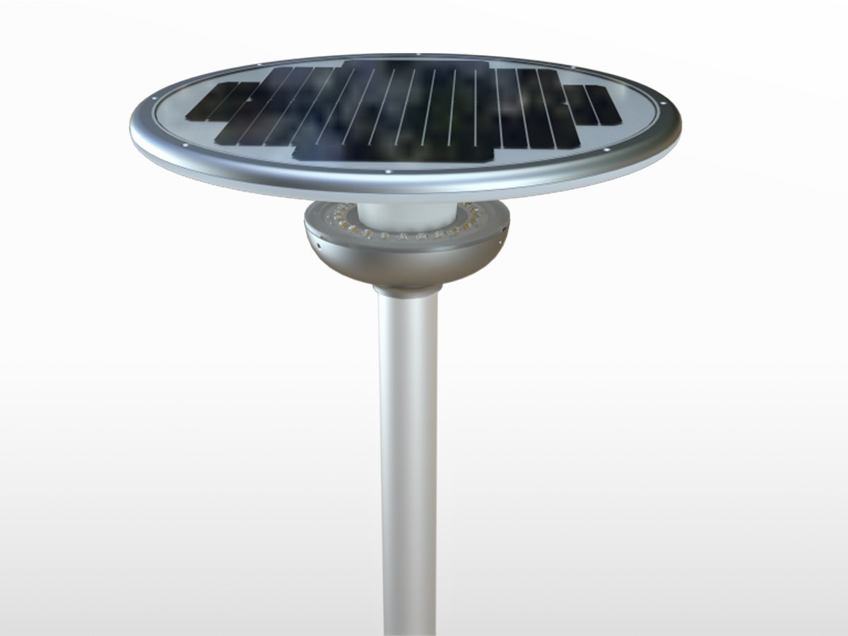 Lampadaire solaire à LED de 20W avec détecteur de mouvement