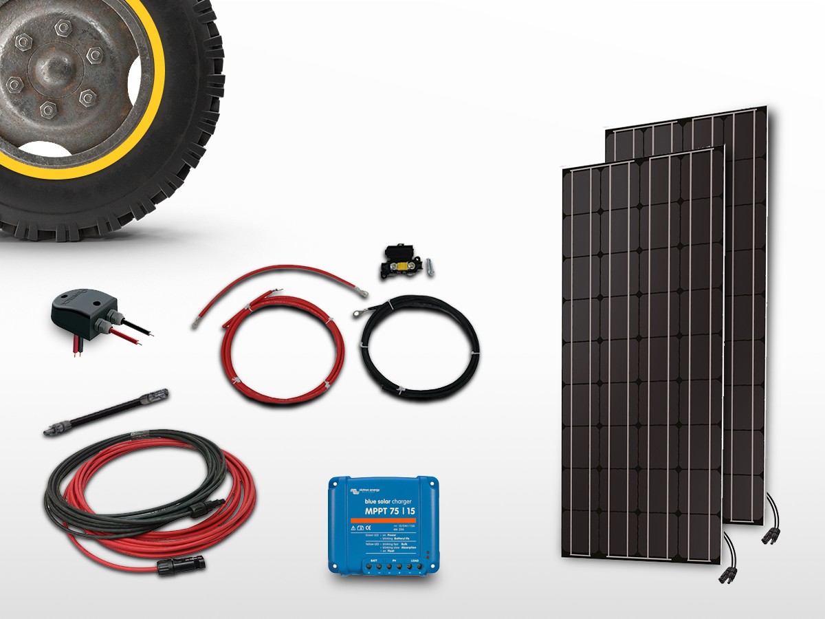 Kit panneau solaire pour camping-car, van, fourgon 12/24V * SOLARIS-STORE