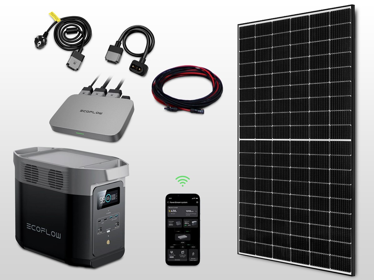 Kit solaire Autonome 1800W + convertisseur 230V