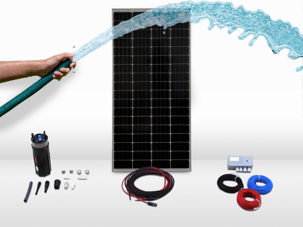 Kit pompe solaire immergée SHURFLO 9325 pour pompage autonome au fil du soleil