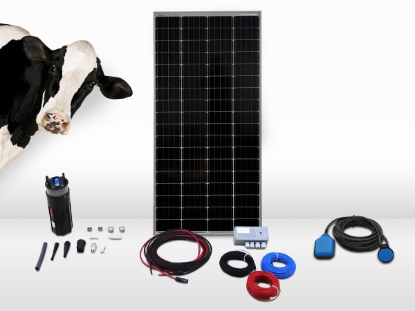 Kit pompe solaire immergée pour abreuvoir SHURFLO 215W | 70m - 0,4m³/h