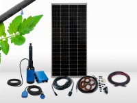 Kit pompe solaire immergé goutte à goutte sans pression 100m² 