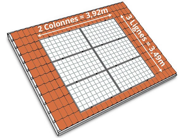 Implantation du Kit solaire autoconsommation HOYMILES-Trina PAYSAGE 3L2C | 3kW