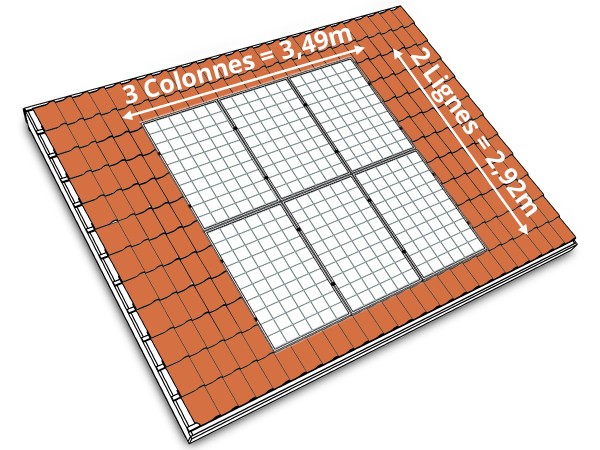 Implantation du Kit solaire autoconsommation HOYMILES-Trina PORTRAIT 2L3C | 3kW