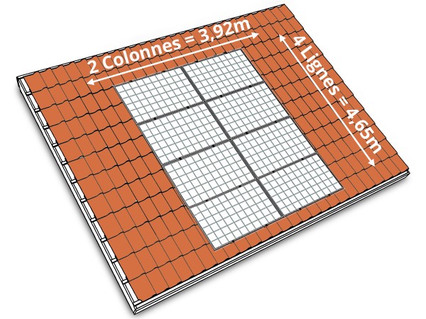 Implantation du Kit solaire autoconsommation HOYMILES-Trina PAYSAGE 4L2C | 4kW