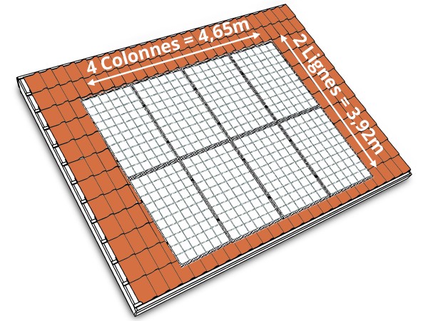 Implantation du Kit solaire autoconsommation HOYMILES-Trina PAYSAGE 2L4C | 4kW