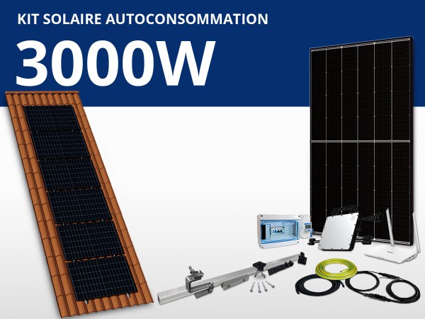 Kit solaire autoconsommation Hoymiles/Trina monophasé 3kW | Paysage 6L1C