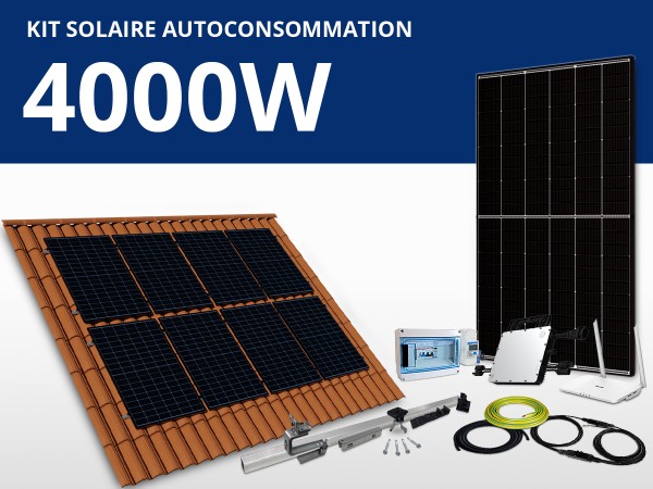 Kit solaire autoconsommation Hoymiles/Trina monophasé 4kW | Portrait 2L4C