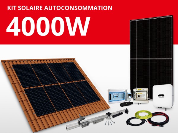 Kit solaire autoconsommation Huawei/Trina monophasé 4kW | Portrait 2L4C