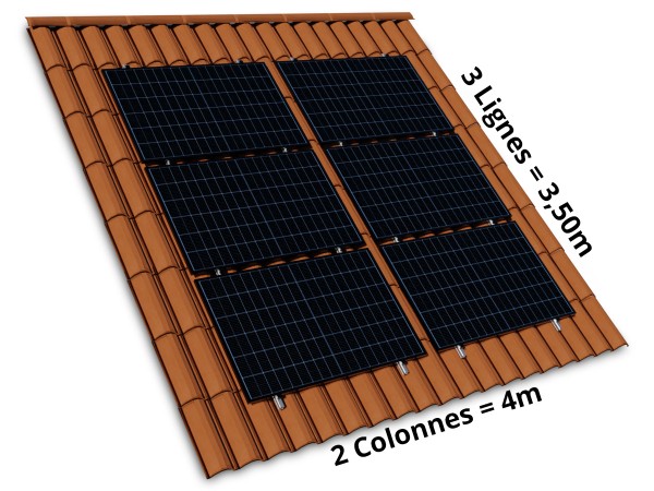 Implantation du Kit solaire autoconsommation PAYSAGE 3L2C | 3kW