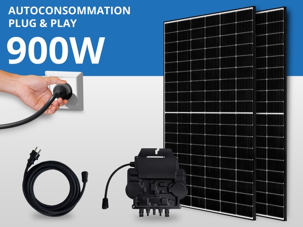 Kit panneaux solaires autoconsommation sur prise 900 | 900W