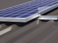 Fixation Toiture BAC ACIER pour 1 panneau solaire PORTRAIT | Cadre 30-50mm