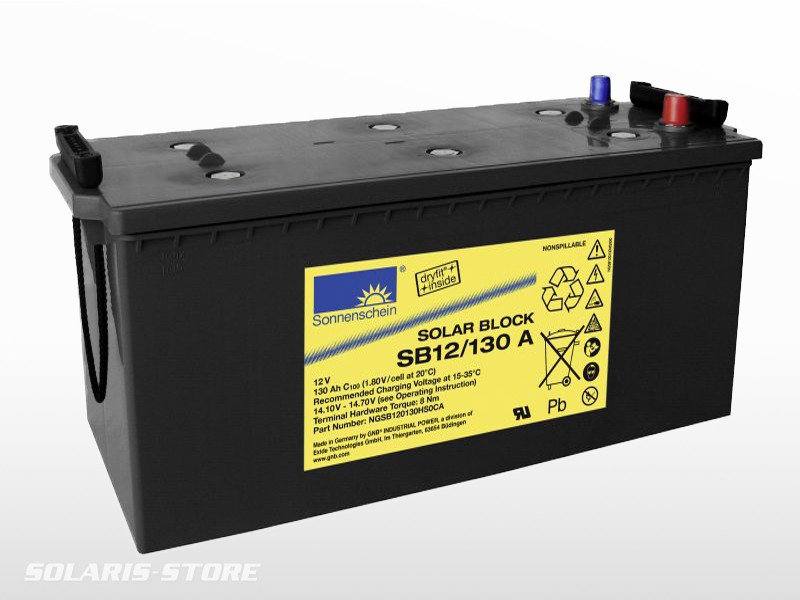 Batterie solaire gel SONNENSCHEIN SB12/ 130A | 12V - 130Ah * SOLARIS-STORE