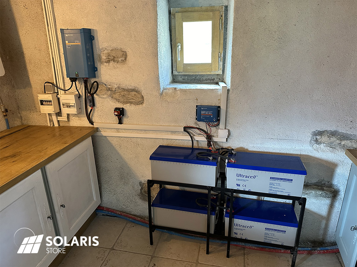 Installation solaire dans chalet autonome