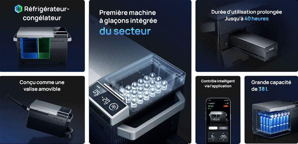 EcoFlow GLACIER  Réfrigérateur portable et sans fil - EcoFlow France